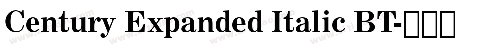Century Expanded Italic BT字体转换